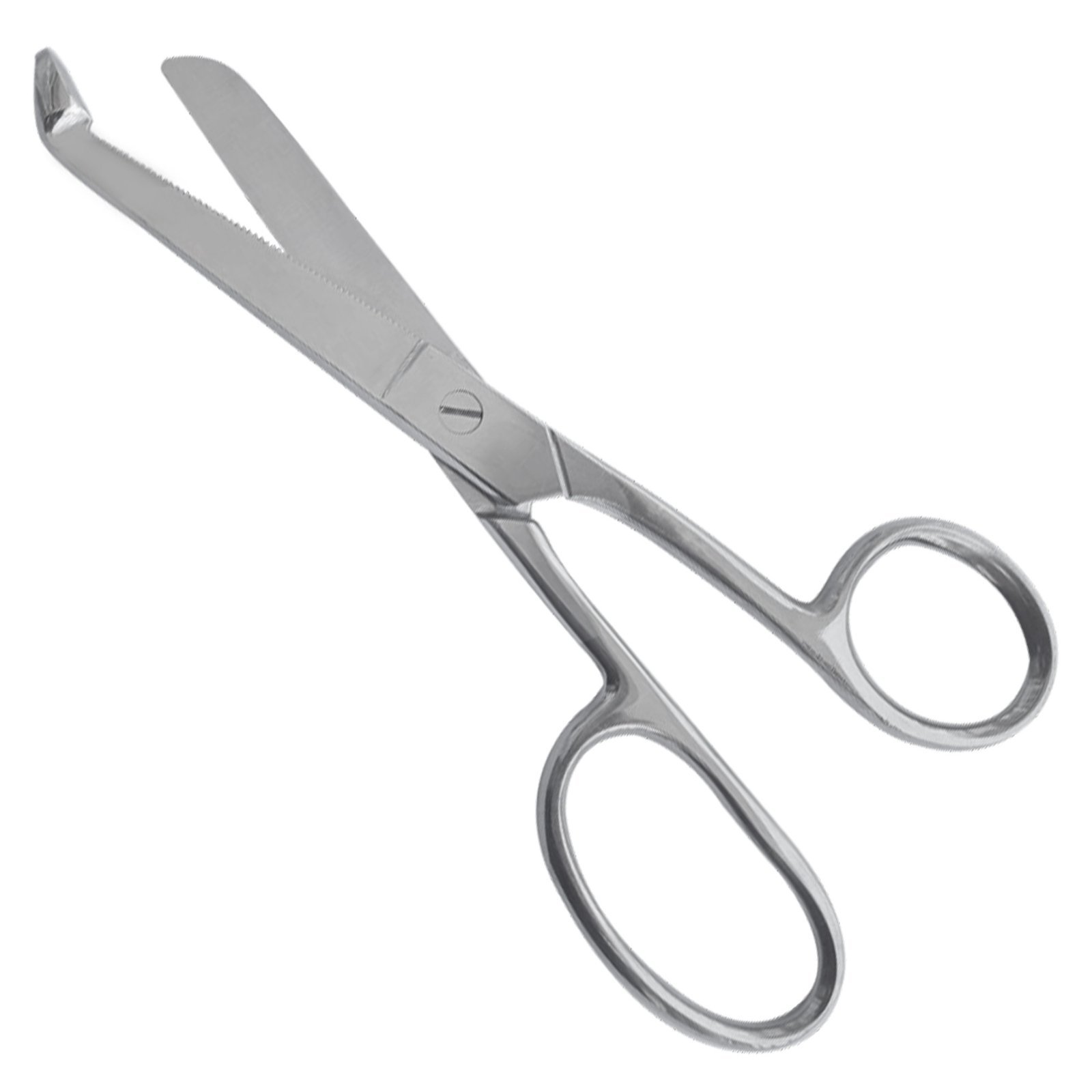 B Med Instruments 8" Lister Bandage Scissors - Super Cut Serrated, Large Ring